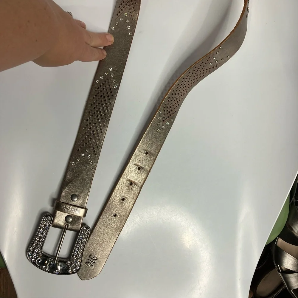Miss Me studded leather belt size large‎